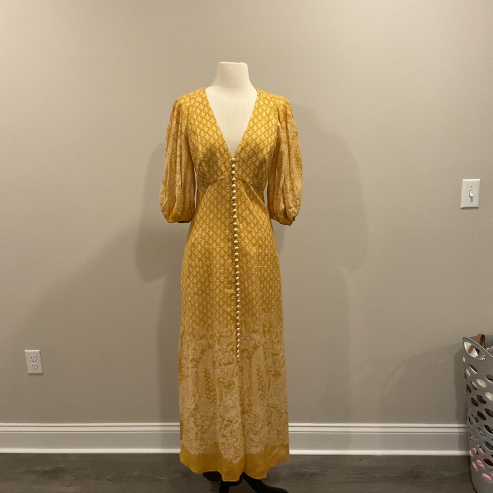 Zimmermann Golden Long Sleeve Dress
